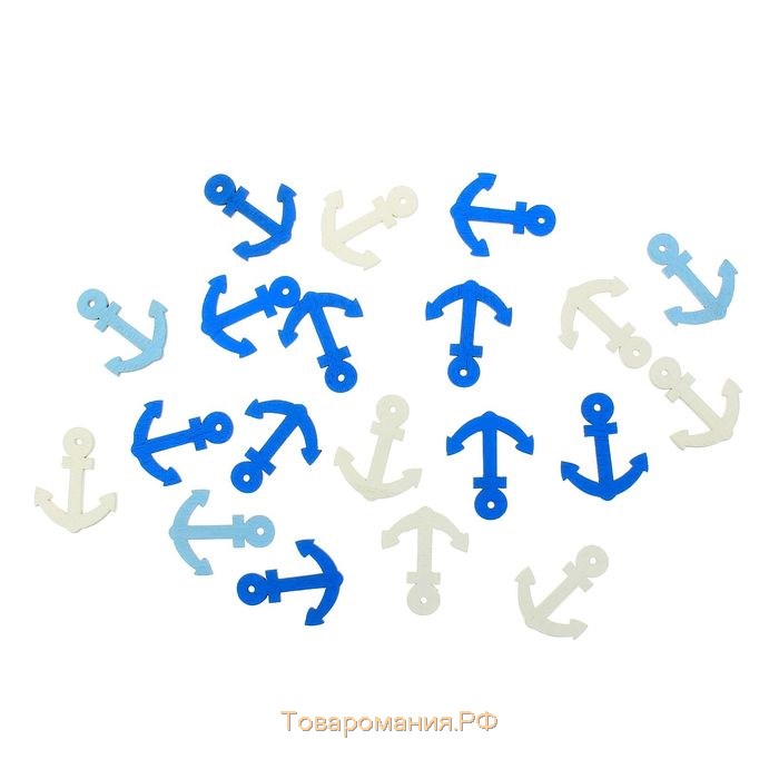 Декор для творчества дерево "Якорь" (набор 20 шт) 13х10 см