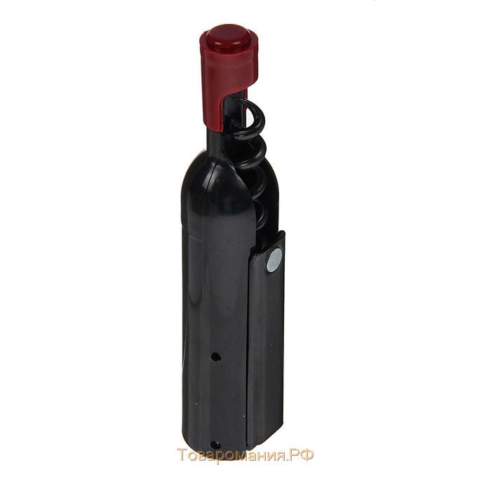Штопор «Бутылка», 12×2,5 см, цвет чёрный