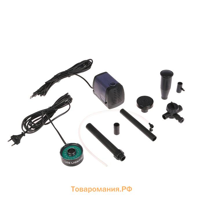 Фонтан садовый с подсветкой LED-3800FP, 40 Вт, h = 2 м, 2000 л/ч, 15 LED-ламп