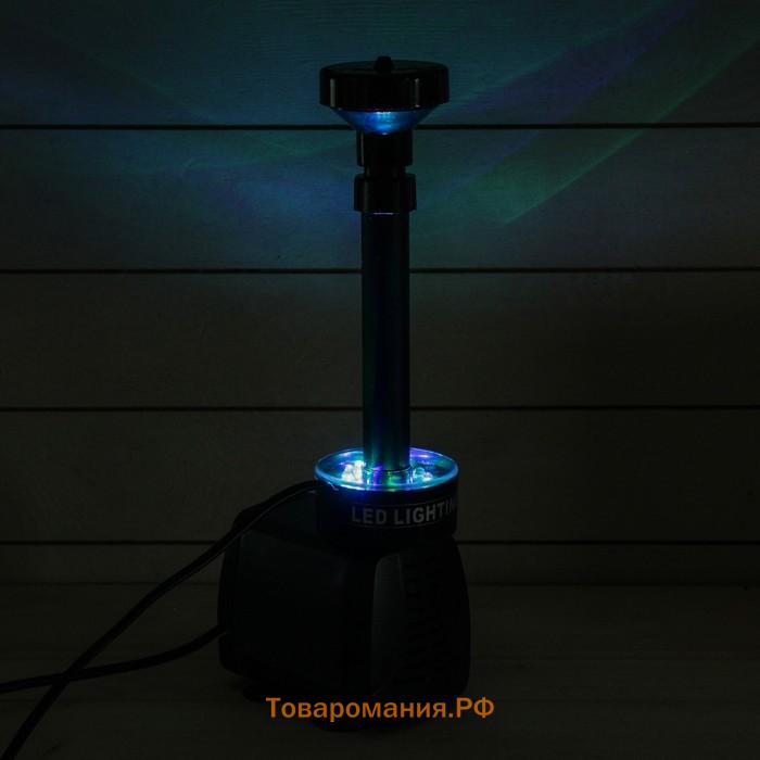 Фонтан садовый с подсветкой LED-3800FP, 40 Вт, h = 2 м, 2000 л/ч, 15 LED-ламп