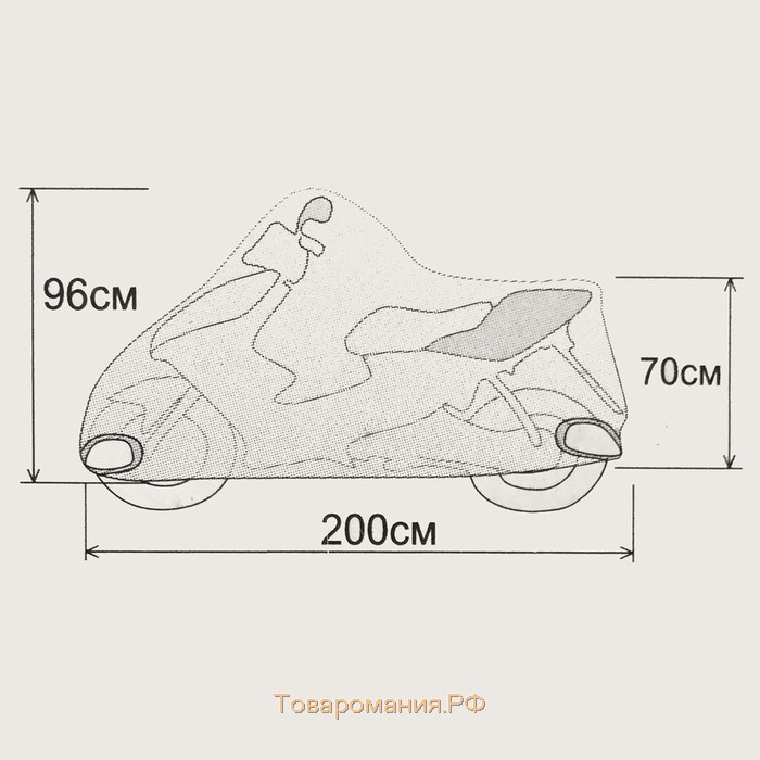 Чехол на мотоцикл M СТИЛС М-005, МИКС