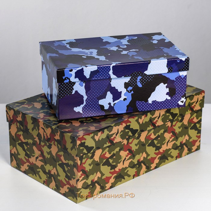 Набор коробок 10 в 1, упаковка подарочная, «Хаки», 12 х 7 х 4 - 32,5 х 20 х 12,5 см