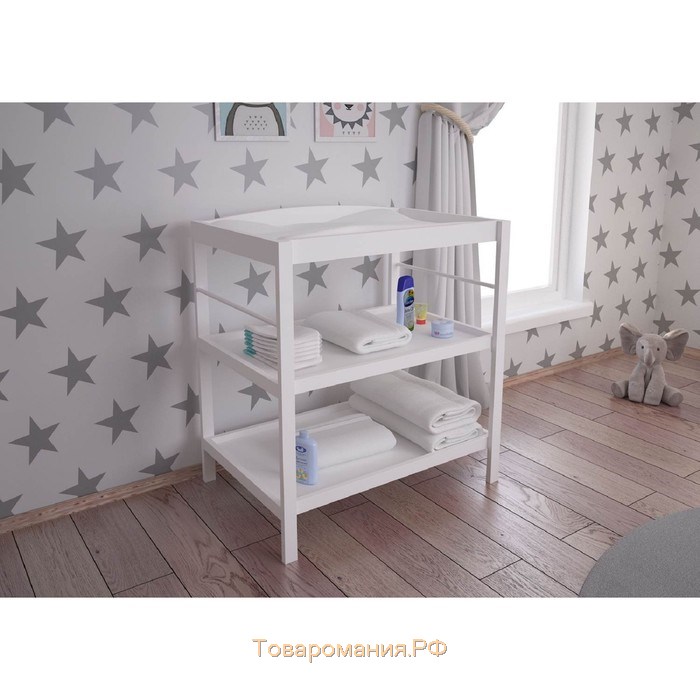 Пеленальный столик Polini kids Simple 1080, 84х58х92,5 см, цвет белый