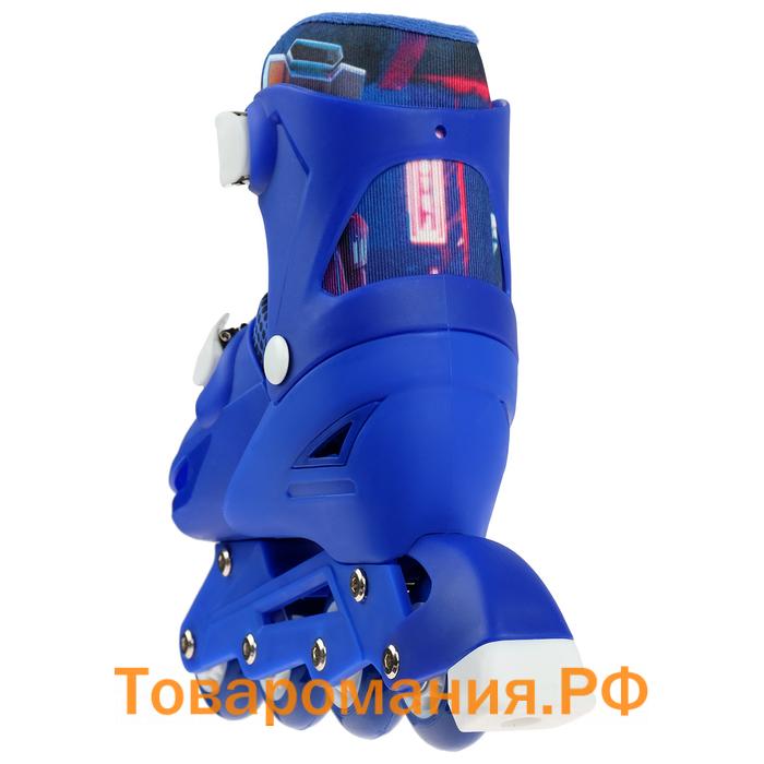 Роликовые коньки раздвижные ONLYTOP, р. 30-33, колёса PVC 64 мм