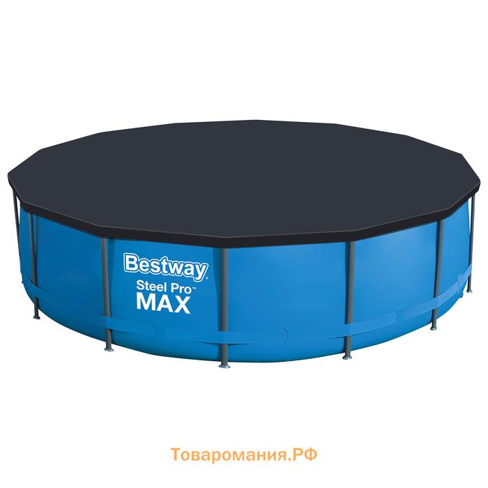 Бассейн каркасный Bestway Steel Pro MAX 56950, 427×107 см, фильтр-насос, лестница, тент, круглый