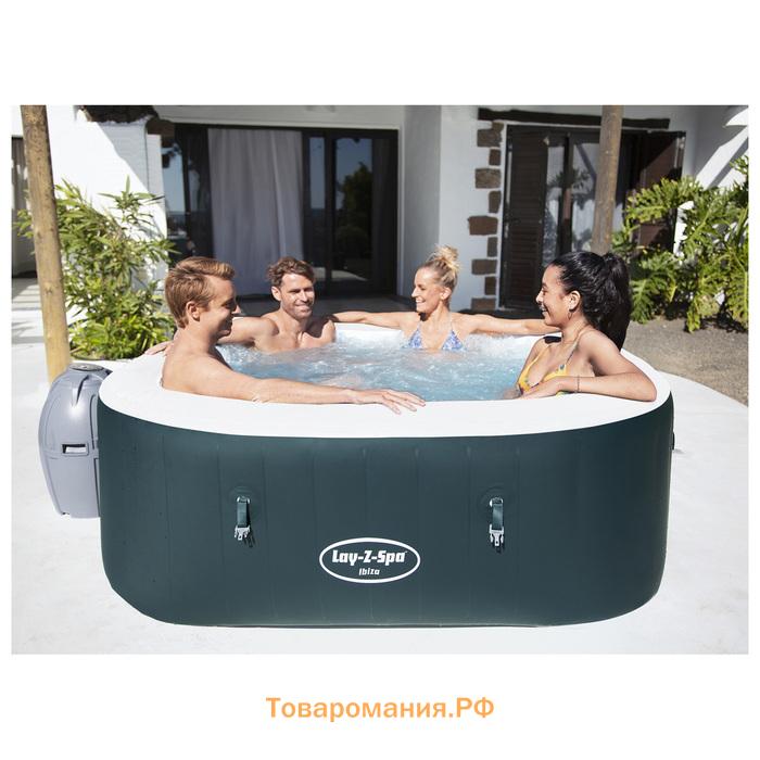 SPA-бассейн Bestway Ibiza AirJet, 180×180×66 см, фильтр-насос, тент, дозатор для химии, аэромассаж, 60015