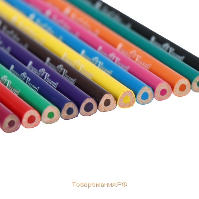 Карандаши цветные 12 цветов Funcolor пластиковые, в картонной тубе, МИКС