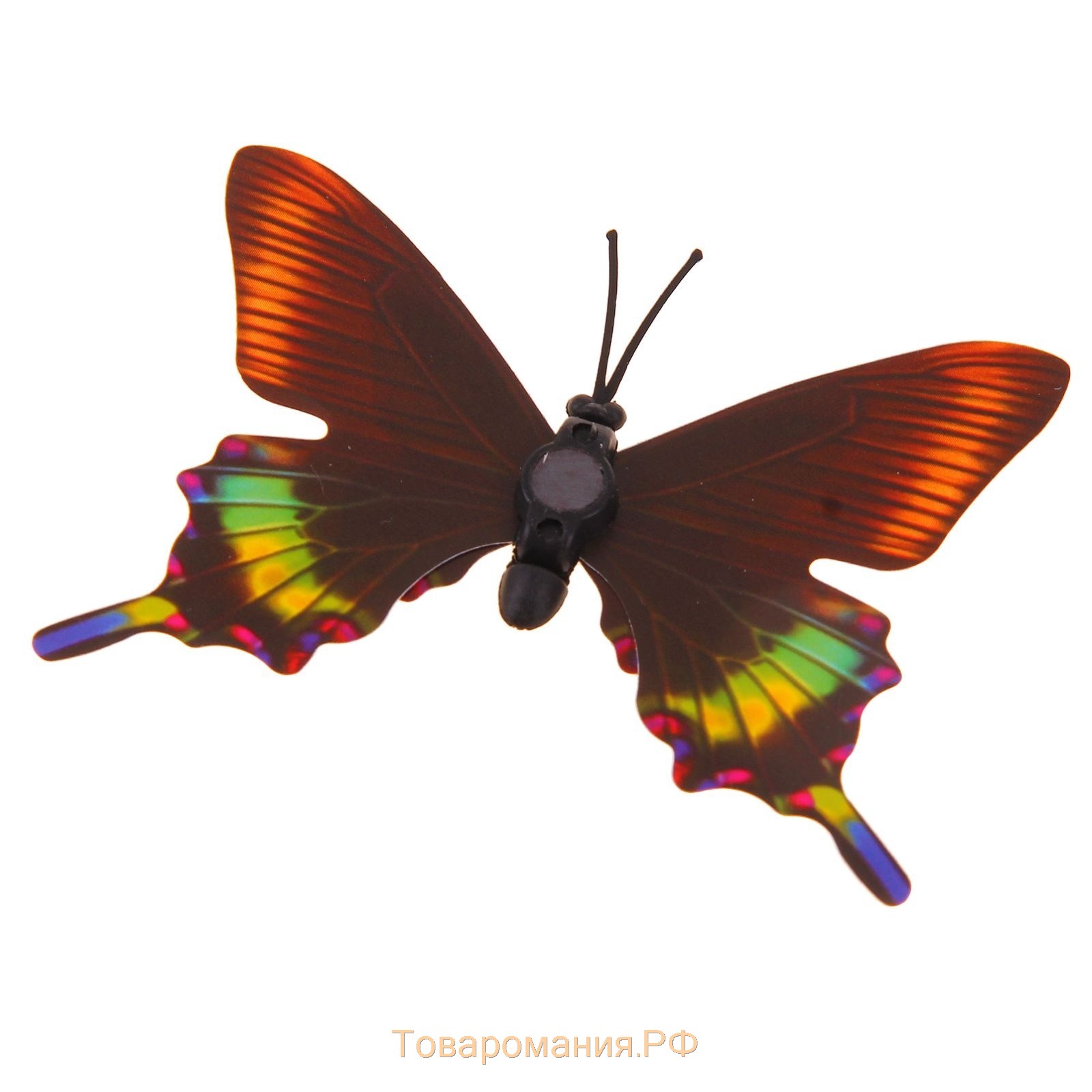 Магнит пластик "Бабочка с двойными крылышками" МИКС 5х7 см