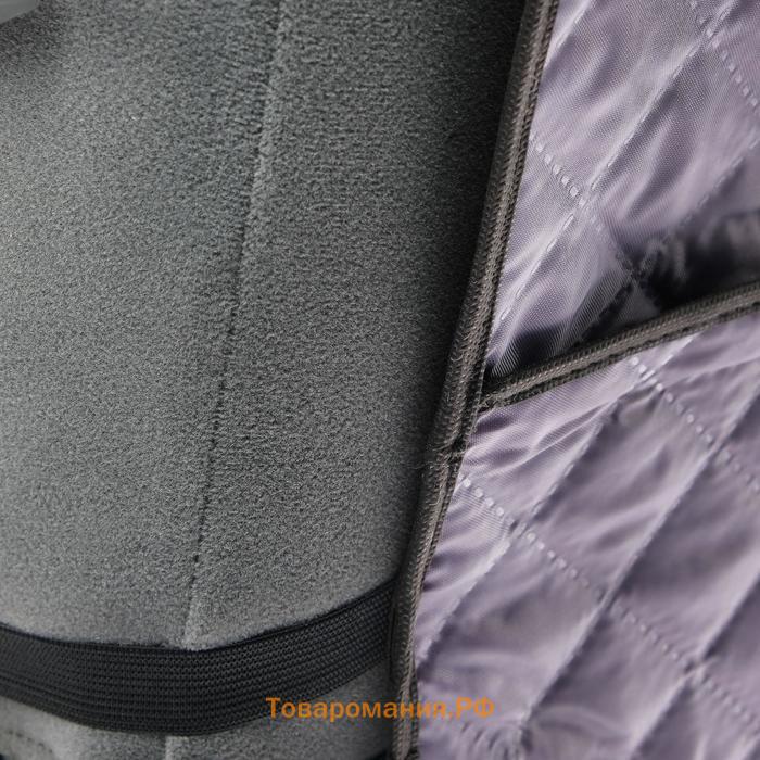 Накидка-незапинайка на спинку сиденья Cartage, оксфорд, с карманом, 60 х 40 см, серый