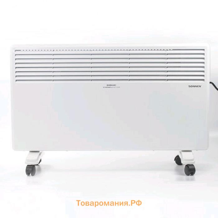 Обогреватель SONNEN X-2000, конвекторный, 2000 Вт, до 20 м², напольный/настенный, белый