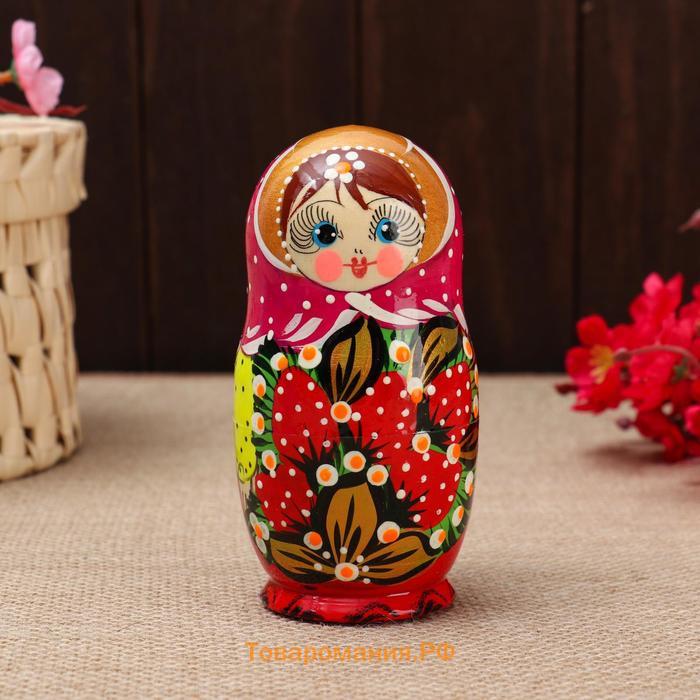 Матрёшка 5-ти кукольная "Катя" ягоды , 12-13 см, ручная роспись.