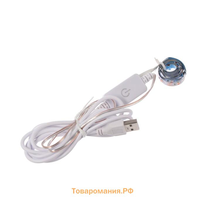 Фитолента светодиодная Luazon, 5 В, SMD5050, 0.5 м, IP20, 3.5 Вт, 60 LED/м, дим., USB