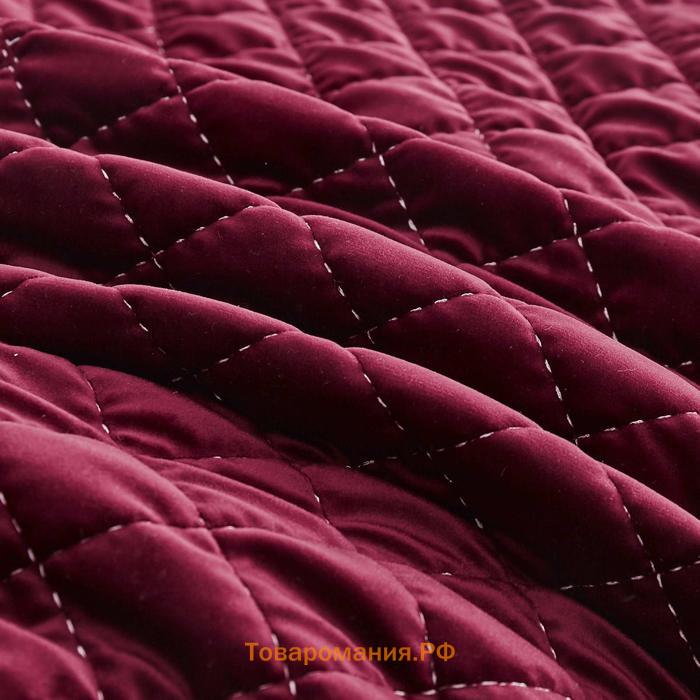 Комплект с покрывалом «Мартин», размер 240х260 см, 50х70 см - 2 шт, цвет бордо