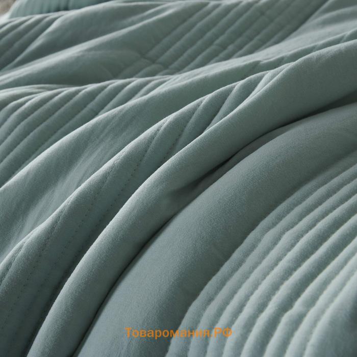 Комплект с покрывалом «Саломея», размер 160х220 см, 50х70 см, цвет зелёный