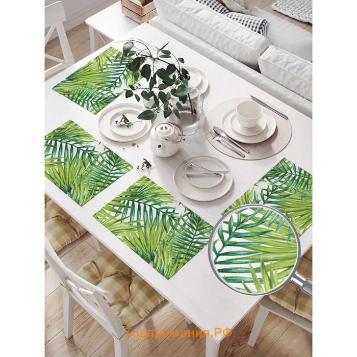 Комплект салфеток для сервировки стола «Ботанические тропики», прямоугольные, размер 32х46 см, 4 шт