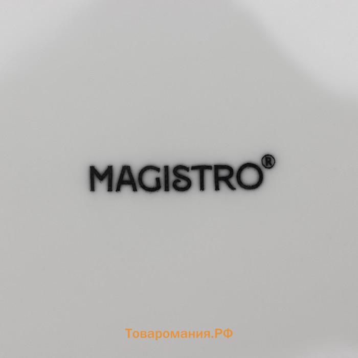 Тарелки Magistro Mien, d=21 см, набор 6 шт., фарфор, белые