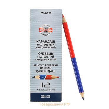 Карандаш Koh-I-Noor двухцветный 3423, синий-красный