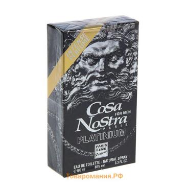 Туалетная вода мужская Cosa Nostra Platinium Intense Perfume, 100 мл