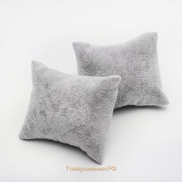 Подушка для украшений, флок, 6,5×8×2,5 см, цвет серый
