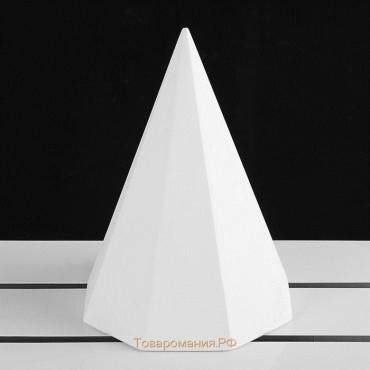 Геометрическая фигура ПИРАМИДА восьмигранная, 20 см (гипсовая)