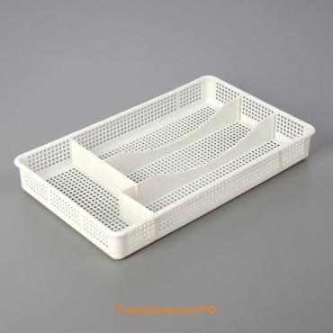 Лоток для столовых приборов Darel plastic, 34×21×5 см, пластик, белый