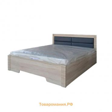Кровать «Мишель», 1600 × 2000 мм, без основания, цвет дуб сонома / графит