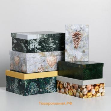 Набор подарочных коробок 6 в 1 «Снежной зимы», 32,5 х 20 х 12,5 - 20 х 12,5 х 7,5 см