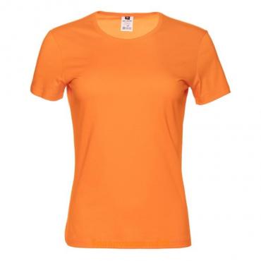 Футболка женская, размер 52, цвет оранжевый