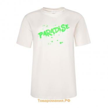 Футболка женская MINAKU "Paradise" цвет экрю, р-р 42